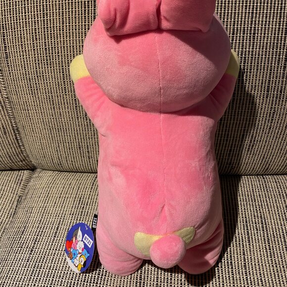BTS Bangtan BT21 Laying Down Cooky Plush 16'' Line Friends License Pink Soft NWT - Picture 5 of 8